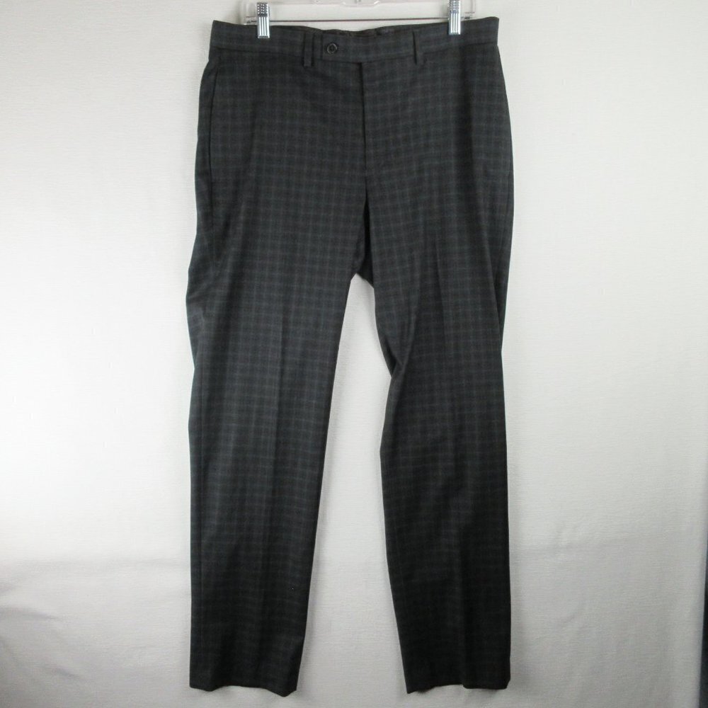 Lauren Ralph Lauren Gray Plaid Pants Size 34 Waist Tab Front